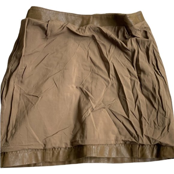 Free People Modern Femme Vegan Suede Mini Skirt Tobacco Size 0 - Picture 4 of 8